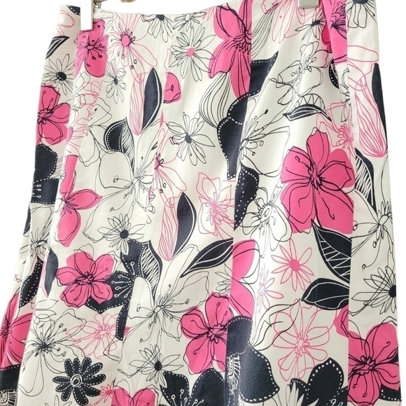Floral Fit N Flare Midi Skirt Size 10 Vintage - Picture 2 of 10